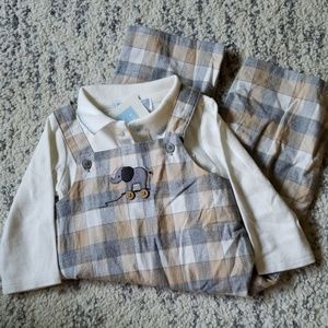 Janie and Jack checkered elephant outfit